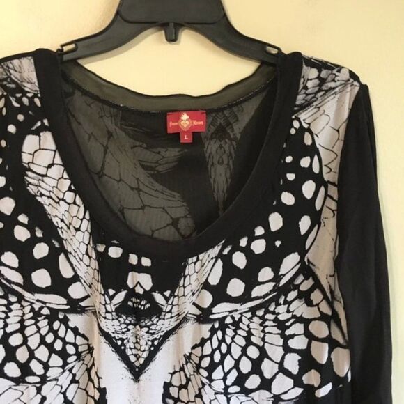 From the heart large black long top - Picture 3 of 4